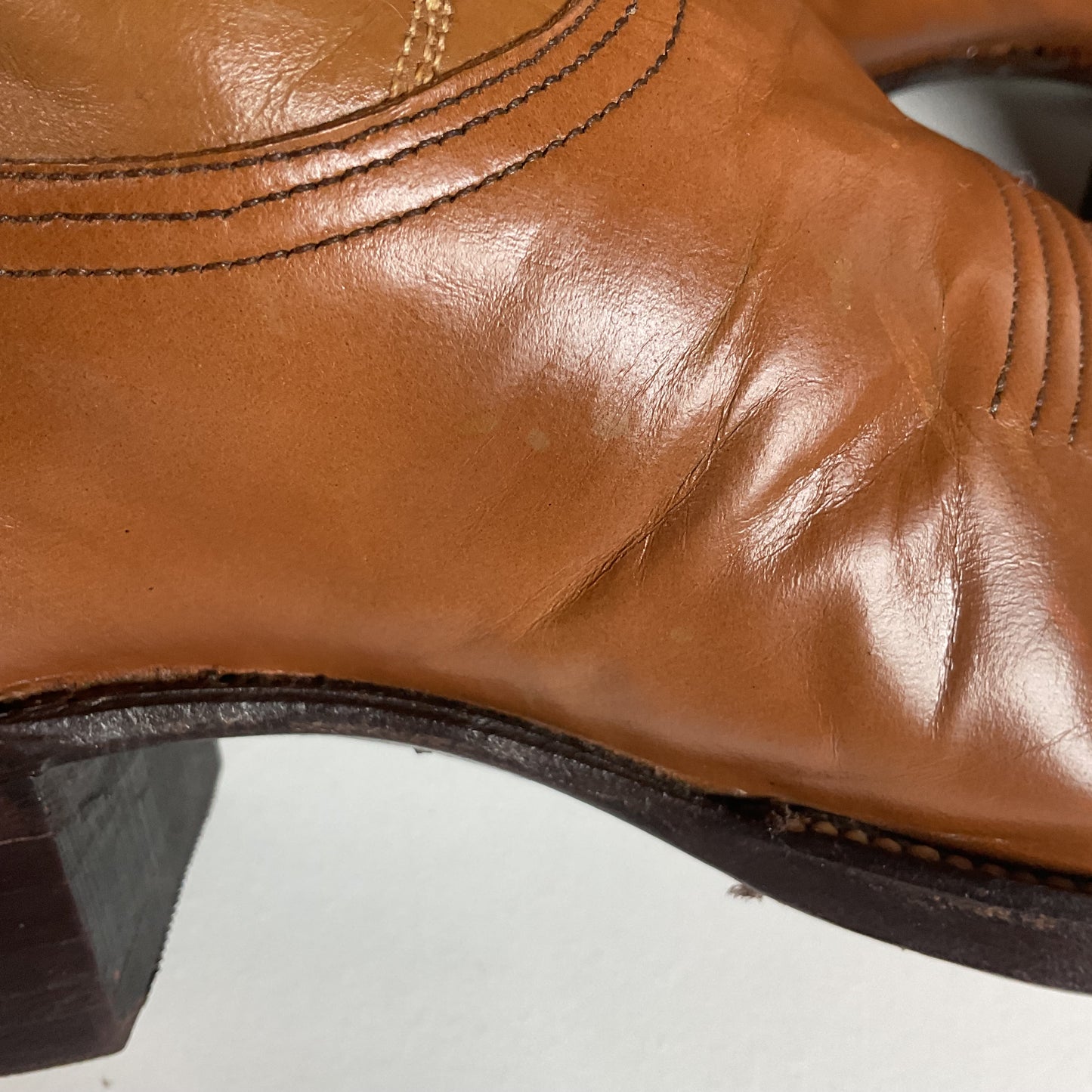 Vintage Nocona Calfskin Cowboy Boots 12 D Old Black Label