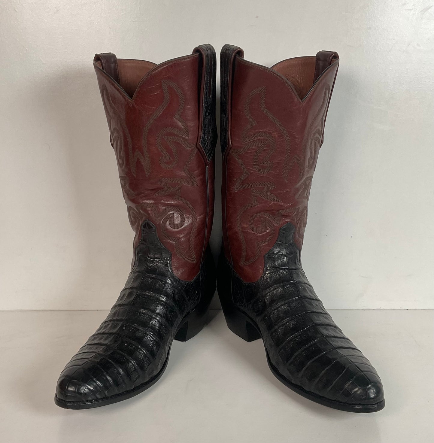 J B Hill Women’s Exotic Caiman Cowgirl Boots 7.5 B Belly Cut Custom