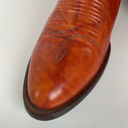 Vintage Justin Cowboy Boots | Chocolate Cow | USA Made | Men’s 10.5 D