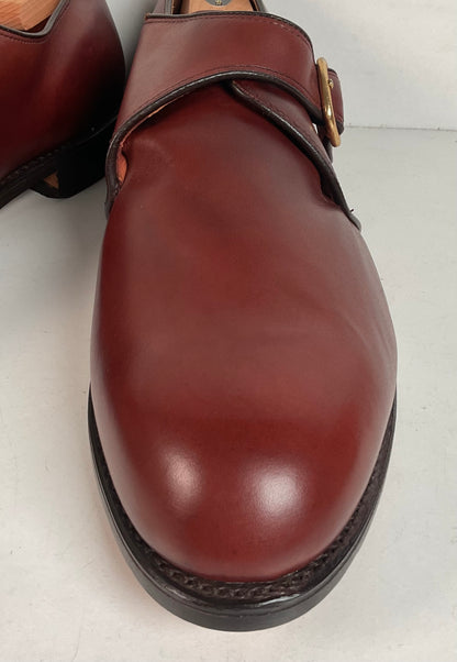 Allen Edmonds Garner Monk Strap Loafers 15 D USA Made Burnished Calf Skin