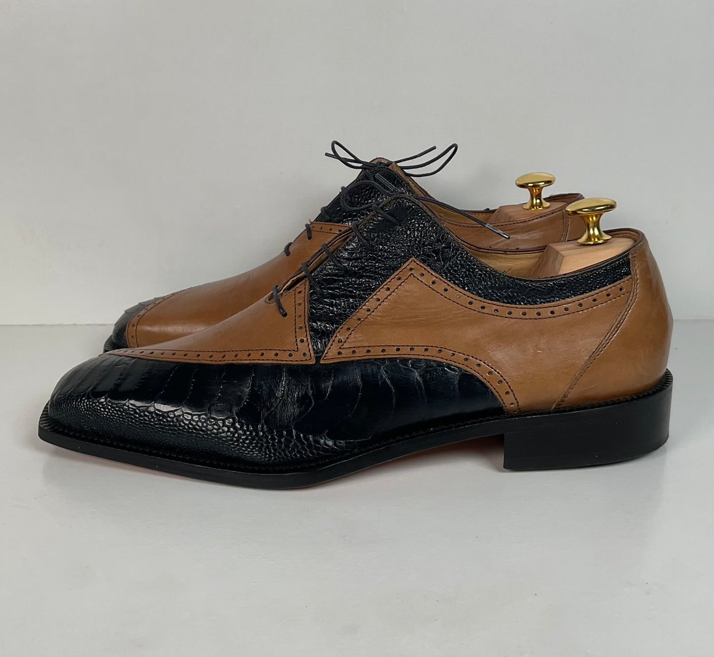 Belvedere Ostrich Leg Oxford Shoes | Split Toe | Exotic | Men’s 10 M