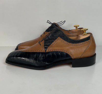 Belvedere Ostrich Leg Oxford Shoes | Split Toe | Exotic | Men’s 10 M