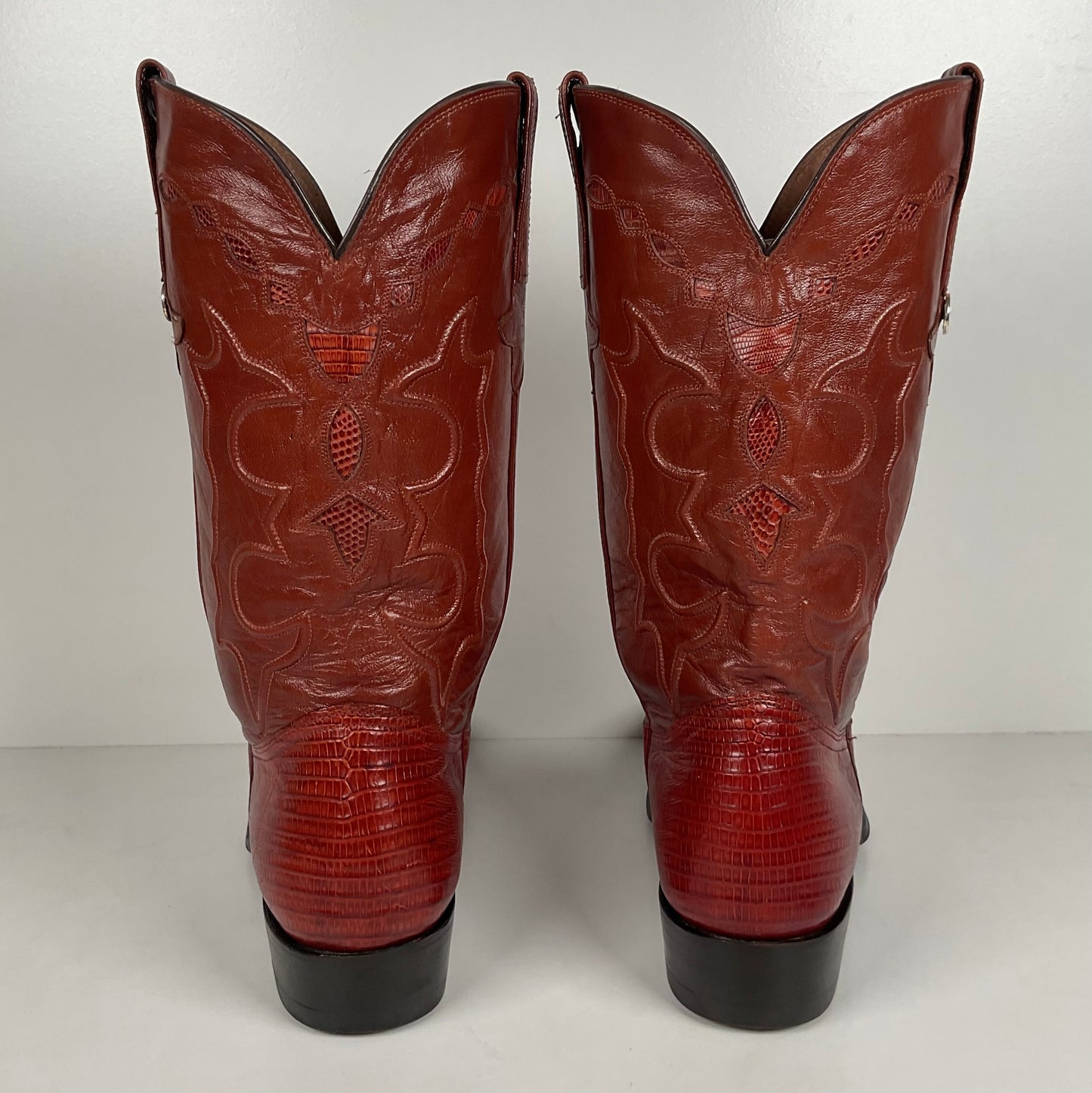 Montana Teju Lizard Cowboy Boots | Tooled Inlays | Men’s 9 D