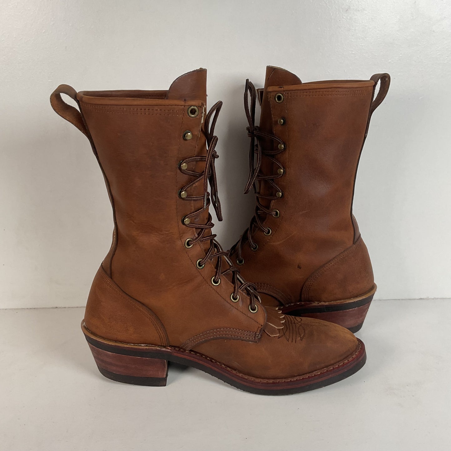 Vintage Abilene Lace Up Packer Boots Men’s 8.5 D USA Made