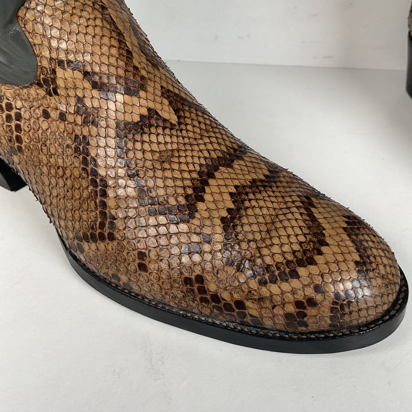 Vintage Larry Mahan Python Snakeskin Cowboy Boots | Reticulated | Men’s 12 D