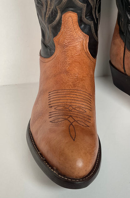Vintage Tony Lama Bull Shoulder Cowboy Boots | USA Made | Men’s 9 D