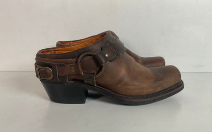Frye Women’s Western Mule Clogs 7 M USA Made Gaucho Harness