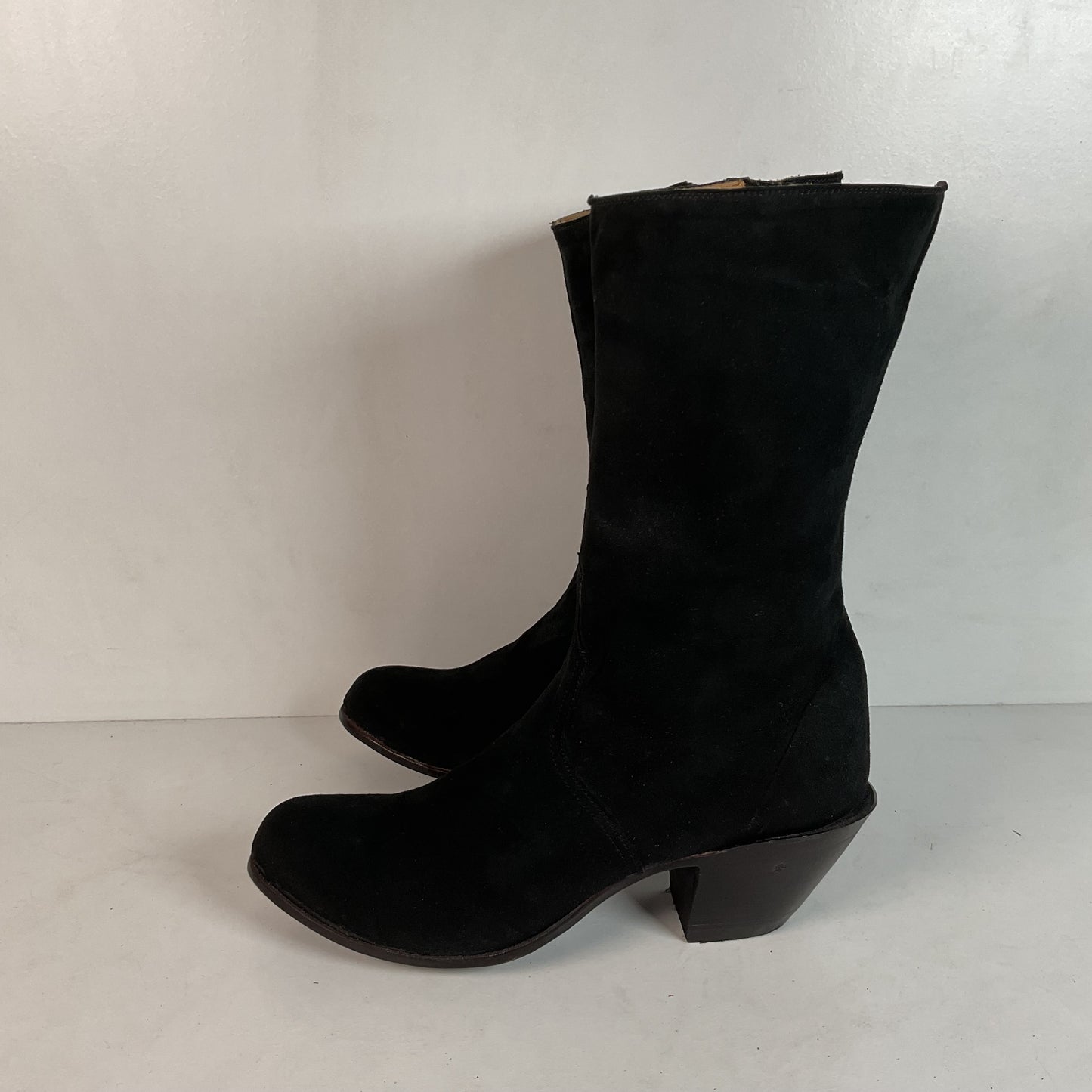 Lucchese Prototype Sock Booties 8 B Nubuck Suede Classics Handmade