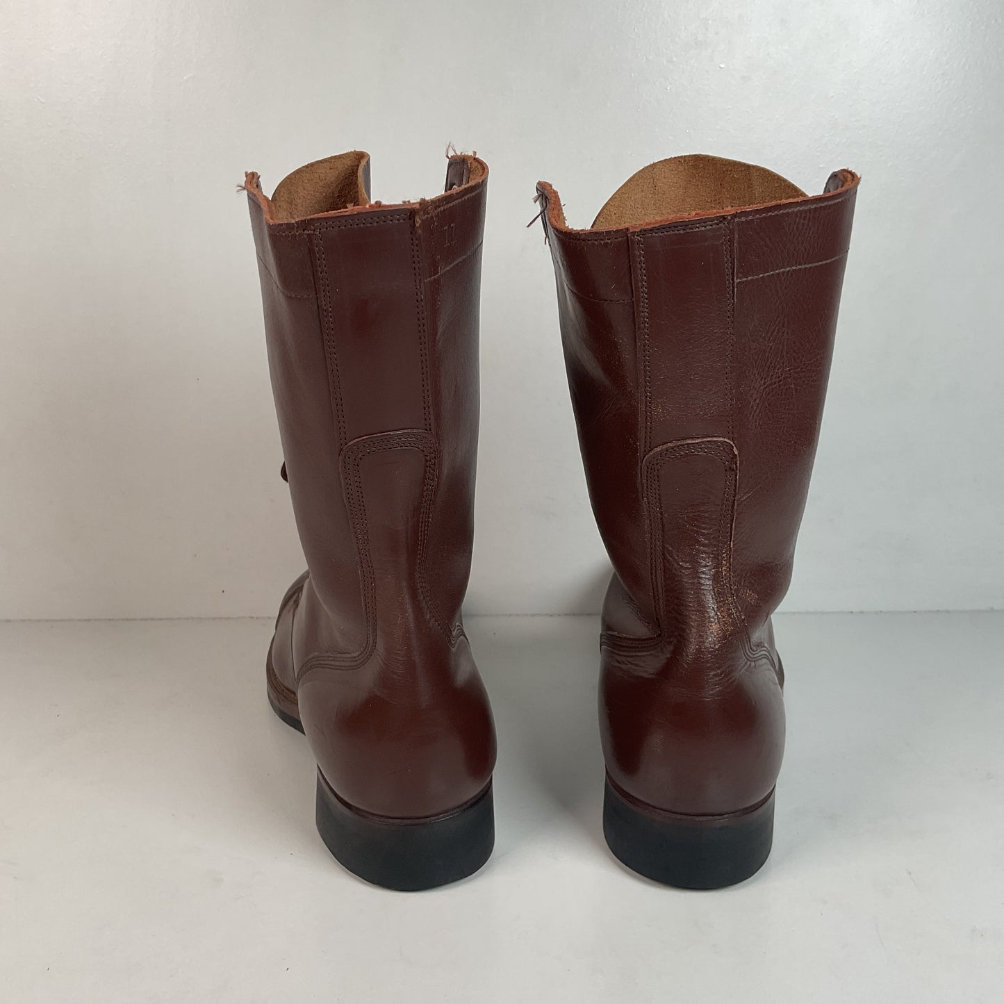 Vintage Vietnam War Brown Jump Boots 11 N (Narrow) Cap Toe Paratrooper