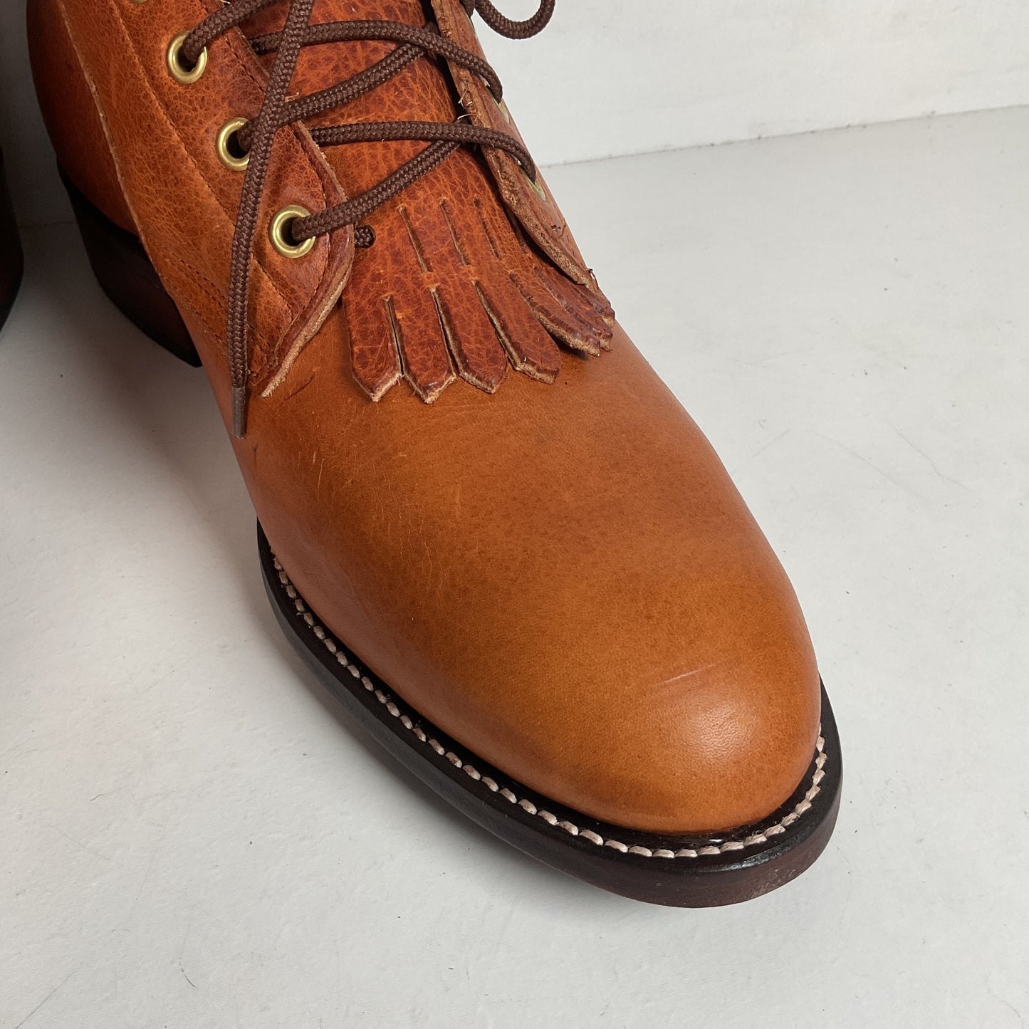 Vintage J. Chisholm Kiltie Packer Boots 10 EE USA Made