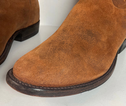 Rios Of Mercedes Kudu Suede Roper Boots | USA Made | Waxy | 12 D