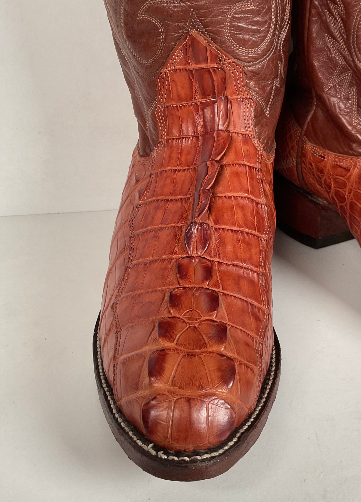 Alberta Boot Company | Alligator Cowboy Boots | Tail Cut | Men’s 9 EE