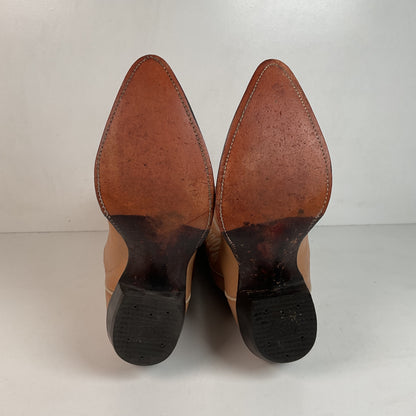 Vintage Tony Lama Gold Label Cowboy Boots 9.5 D Lizard Wingtip USA Made