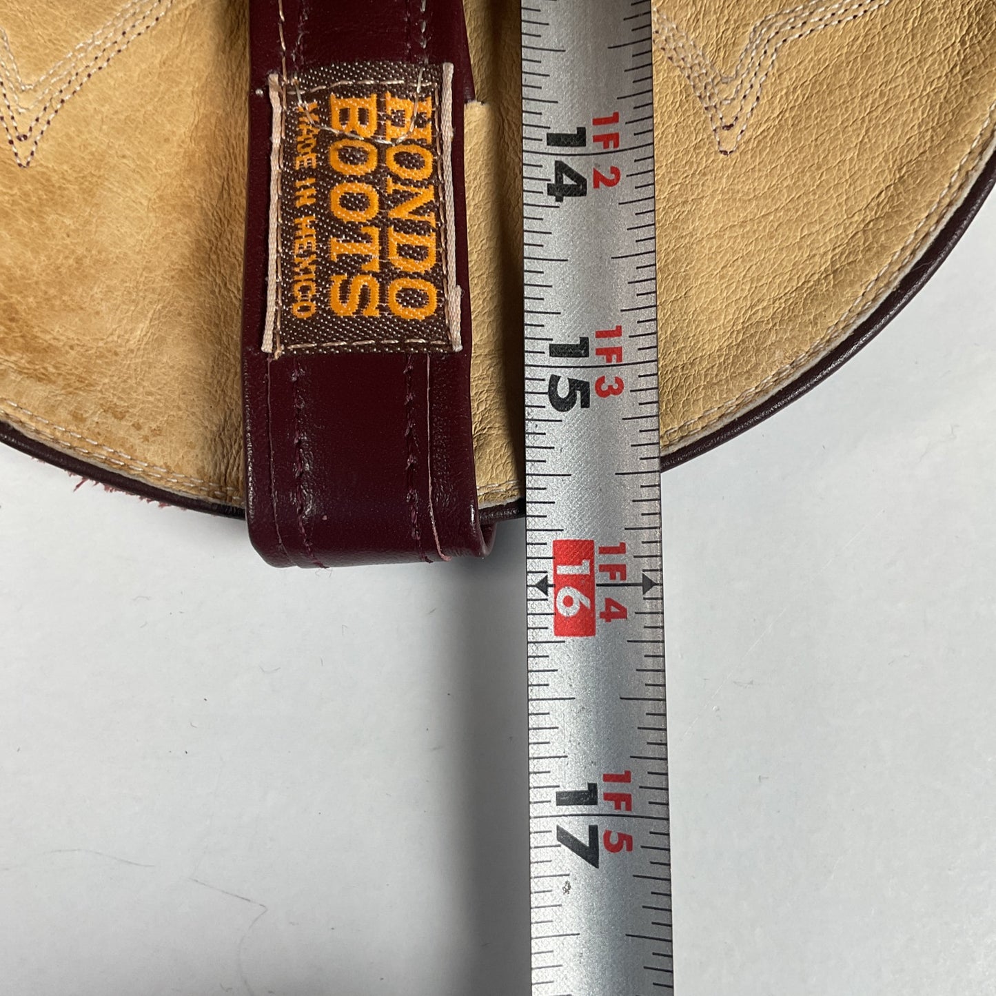 Vintage Hondo 18” Burgundy Cowgirl Boots 6.5 A Stitched