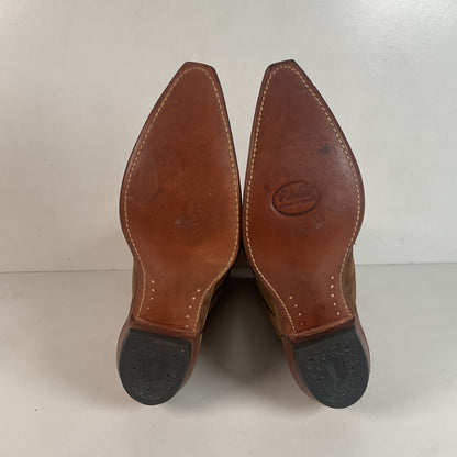 1960s Rodeo Suede Cowboy Boots 11.5 D Rough Out USA Made