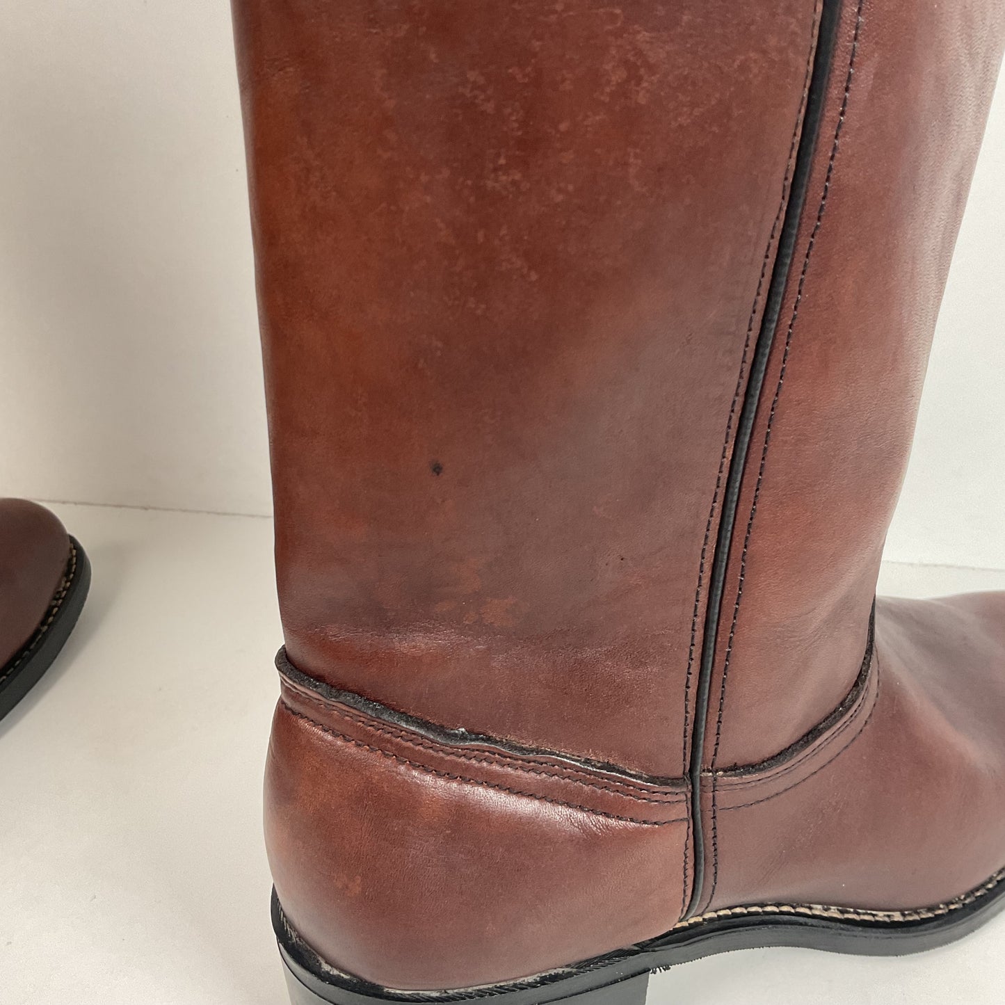 Vintage Georgia Western Work Boots 9.5 Thick Hide USA Made
