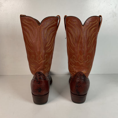 Vintage W.B. Masterson Wrangler Cowboy Boots 12 B (Narrow) Dress Lizard Cut