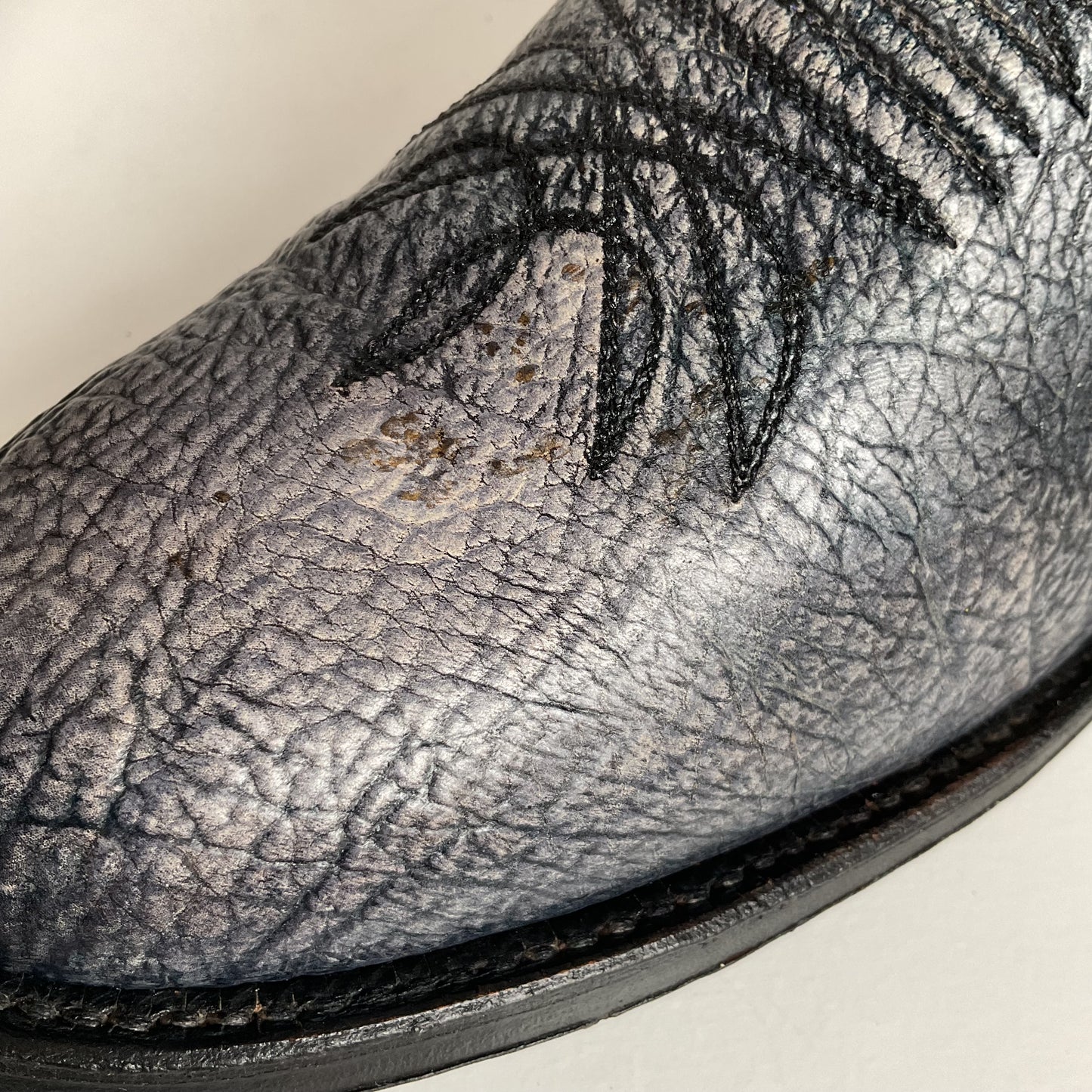 Vintage Sanders Cowboy Boots | Exotic Shark Skin | Extra Narrow | Men’s 11.5 A