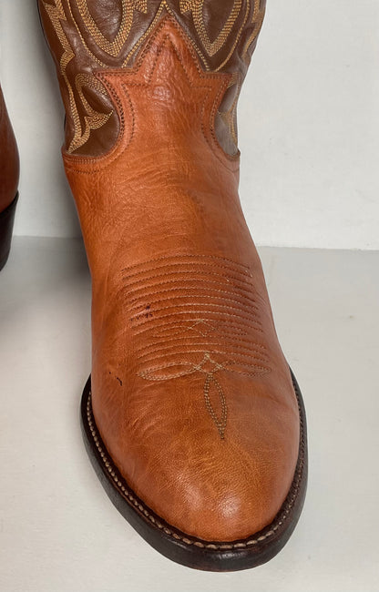 Vintage Tony Lama Cowboy Boots | Gold Label | Bull Shoulder | Men’s 9.5 E