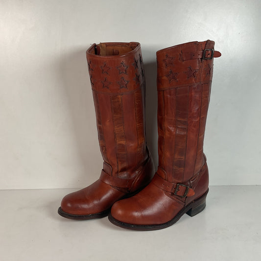 Frye Women’s Engineer Harness Boots 7.5 M 150th Anniversary Stars & Stripes