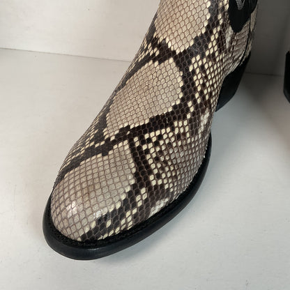 Tecovas “The Bryce” Python Cowboy Boots 12 D Belly Cut Snakeskin Original Box