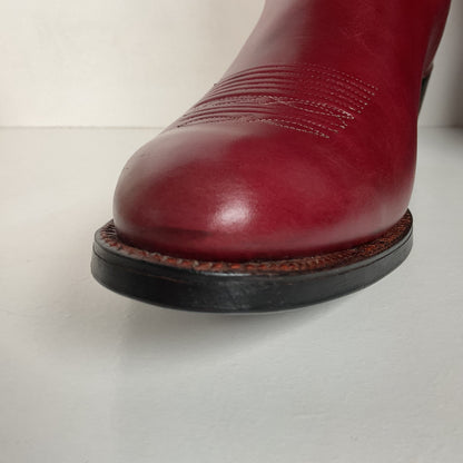 Vintage Lucchese San Antonio Cowboy Boots | Burgundy | Men’s 9 D