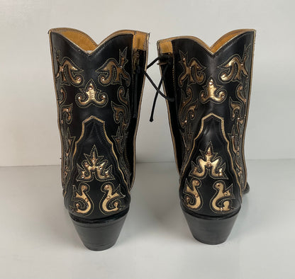 Back at the Ranch Western Zip Cowgirl Boots | Custom | Priscilla Crystals | 7.5