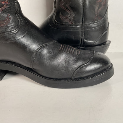 Olathe Tall Buckaroo Boots | Black | Thick Hide | USA Made | Men’s 9.5 D