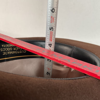 Vintage American Hat Company Cowboy Hat 7” Chocolate Brown USA Made