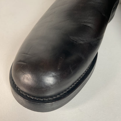 Black Sign Aviator Boots | Horse Hide Engineer | Men’s 10