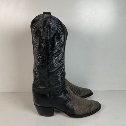 Vintage Larry Mahan Hornback Lizard Cowboy Boots 9.5 D Triad Thrashed HBL