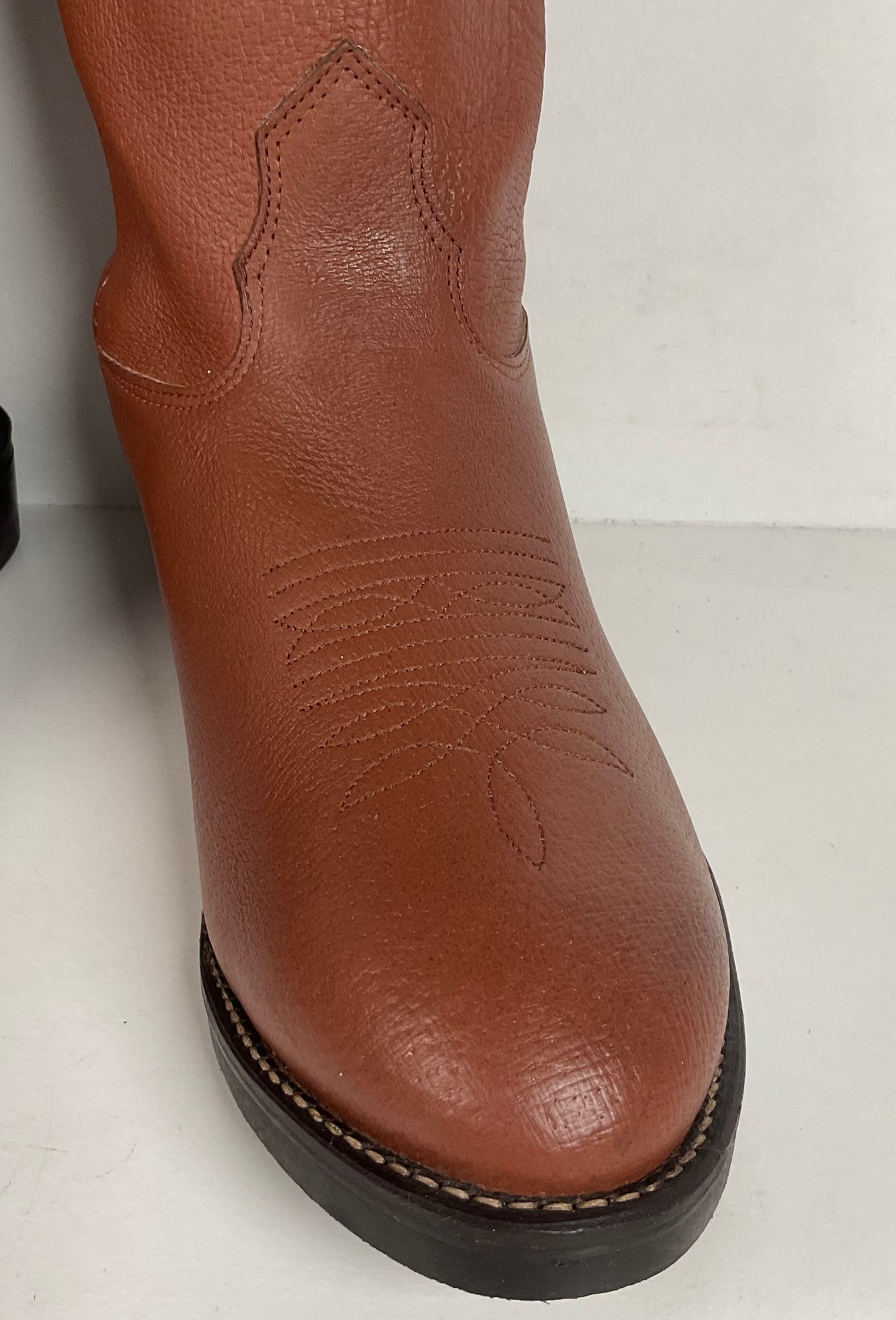 Vintage Nocona Pig Skin Cowboy Boots | Rust Brown | USA Made | Men’s 10 EEE