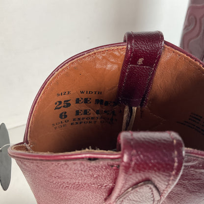 Lava Red Teju Lizard Cowboy Boots Men’s 6 Extra Wide | Women’s 7