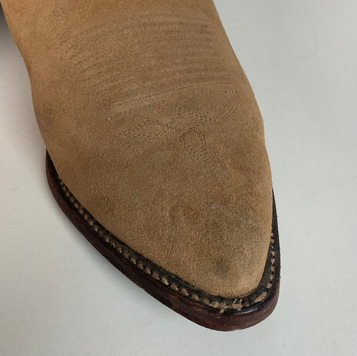 Vintage J. Chisholm Cowboy Boots | Full Suede Rough Out | USA Made | Men’s 9 D