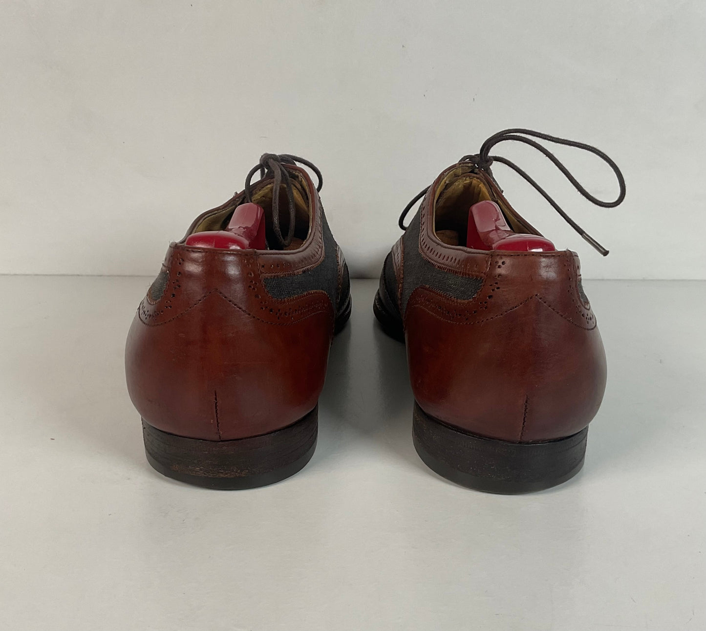 Vintage Cole Haan Ventilated Mesh Spectator Shoes 9 D Brogue Wing Tip Italy