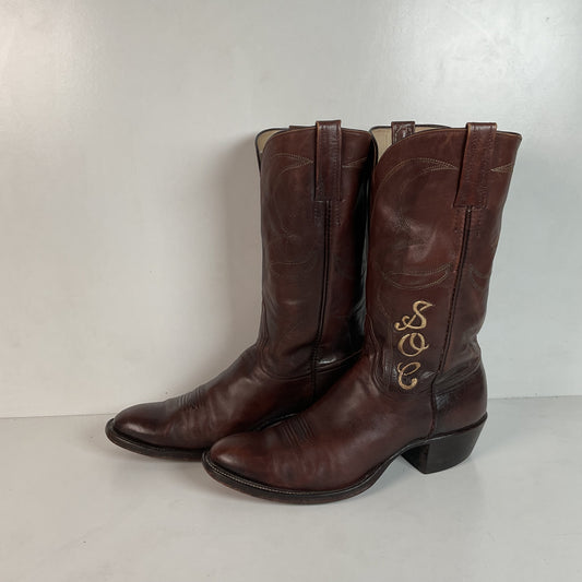 Vintage Rocky Carroll Custom Cowgirl Boots 8-8.5 Texas Americana