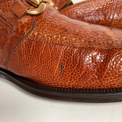 David Eden Ostrich Leg Loafers | Horse Bit | Exotic | Men’s 10