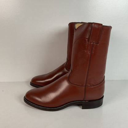 Justin Roper Boots | Brown Calfskin | USA Made | Men’s 8.5 E