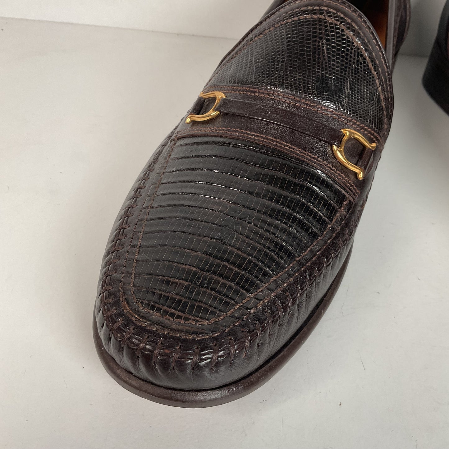 David Eden Lizard Loafers | Dark Brown | Men’s 10.5