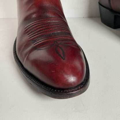 Vintage Lucchese San Antonio Cowboy Boots | Oxblood | Extra Narrow | 11.5 A