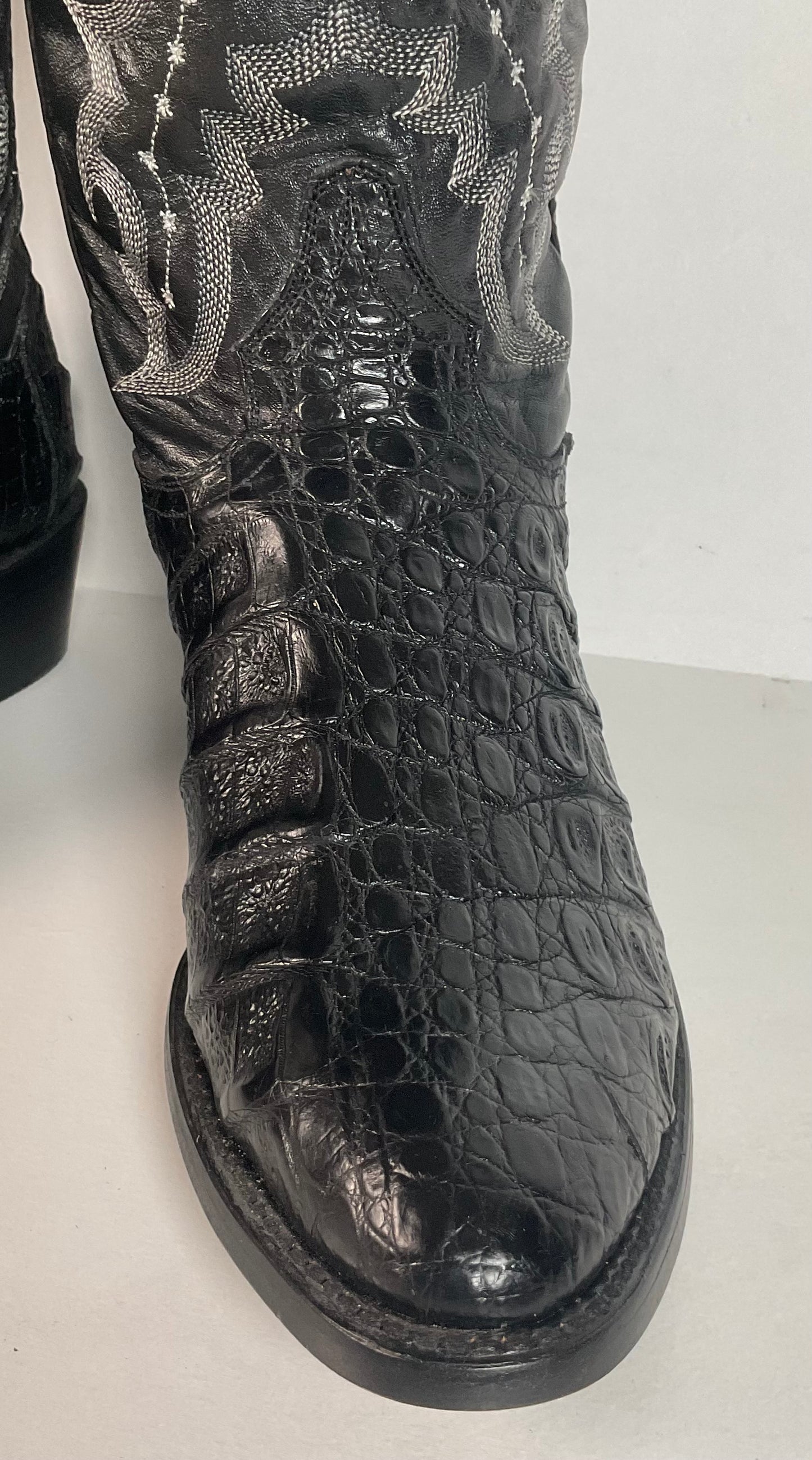 Dan Post Caiman Crocodile Cowboy Boots | Exotic | Blac | Men’s 7.5 D