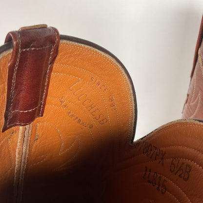 Vintage Lucchese San Antonio Cowgirl Boots | Teju Lizard | 6.5 B
