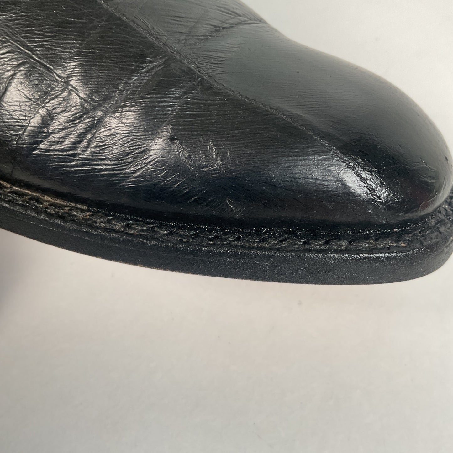 Lucchese San Antonio Exotic Eel Cowboy Boots 9 B Vintage French Toe