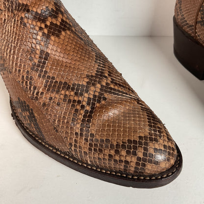 Vintage Tony Lama Python Snakeskin Cowboy Boots | USA Made | Gold Label | 10.5 D