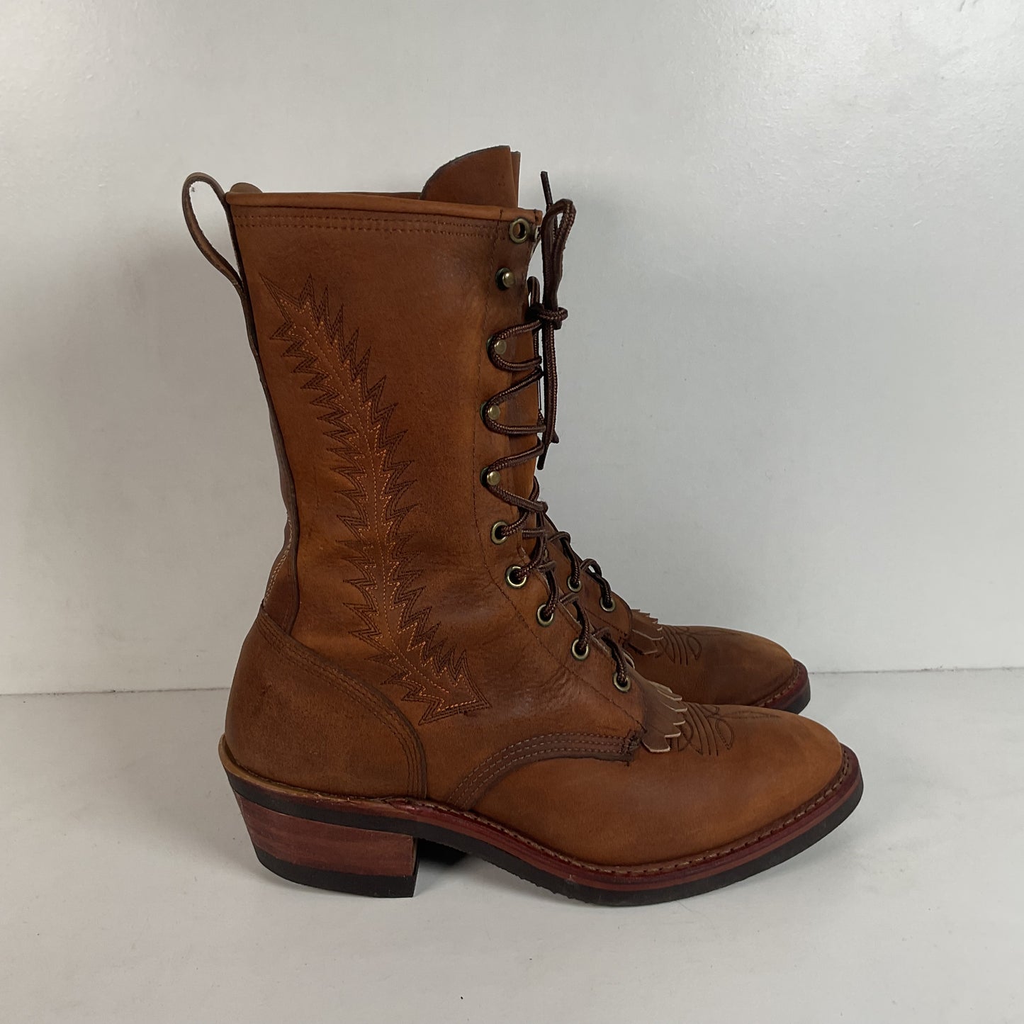 Vintage Abilene Lace Up Packer Boots Men’s 8.5 D USA Made