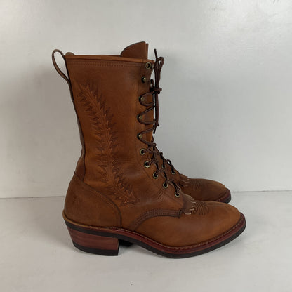 Vintage Abilene Lace Up Packer Boots Men’s 8.5 D USA Made