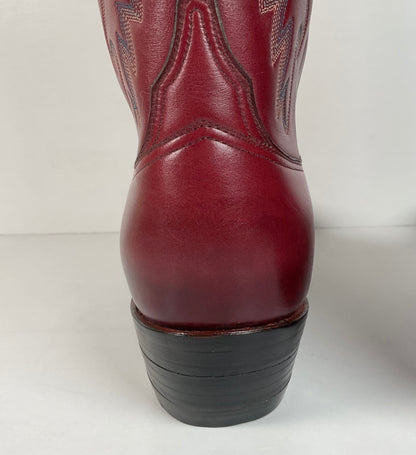 Vintage Lucchese San Antonio Cowboy Boots | Burgundy | Men’s 9 D