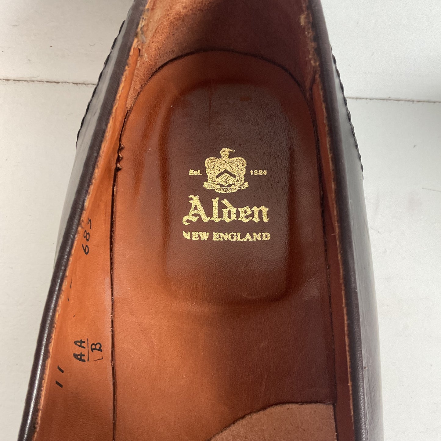 Alden Men's 683 - Full Strap Slip On - Burgundy Calfskin - 11 B (Narrow)