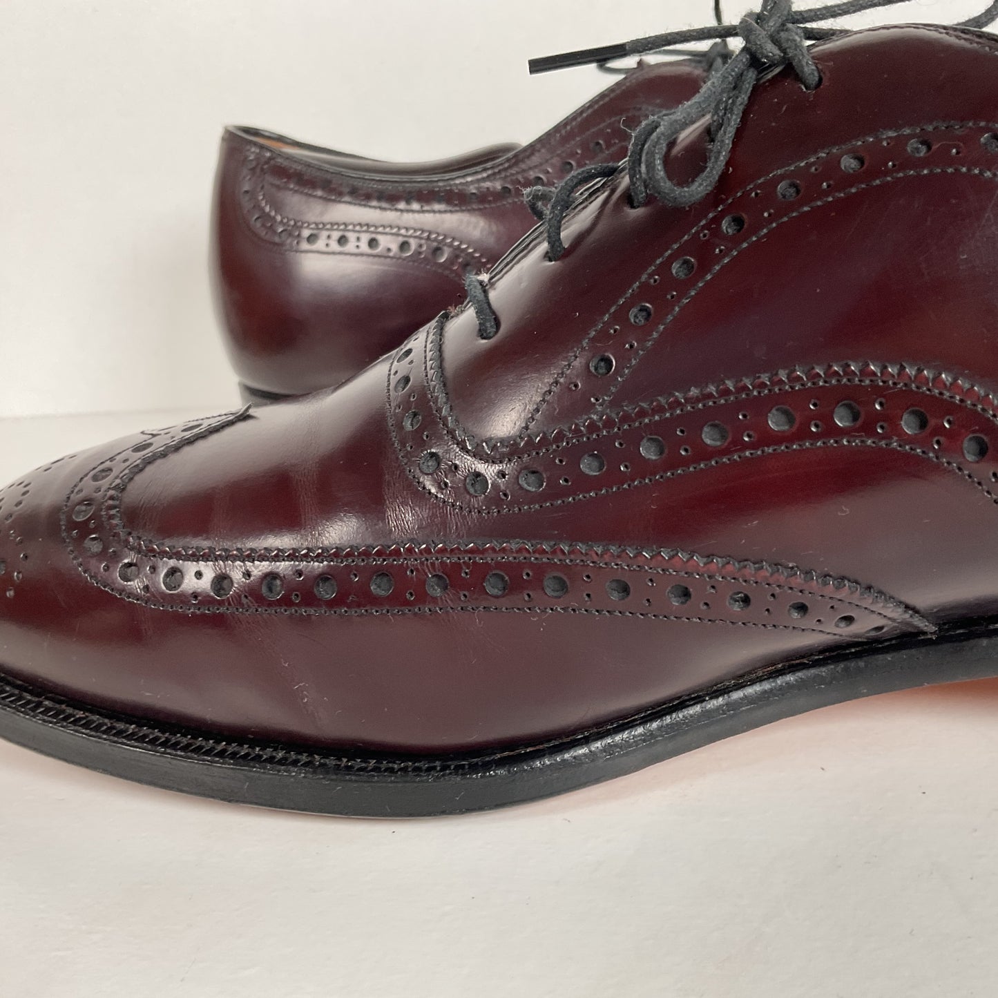 Vintage Johnston Murphy Oxford Shoes | Burgundy Calf | USA Made | Men’s 12 D