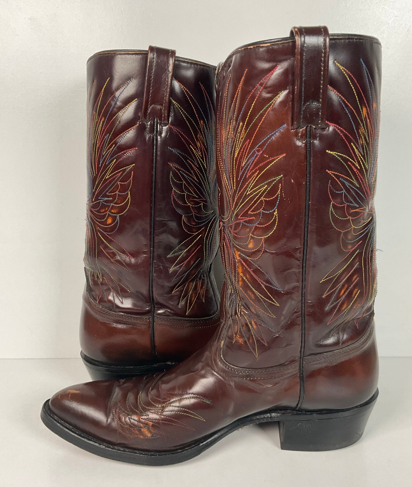 Vintage 1970s Acme Rising Phoenix Cowboy Boots 11 D USA Made Thundbird